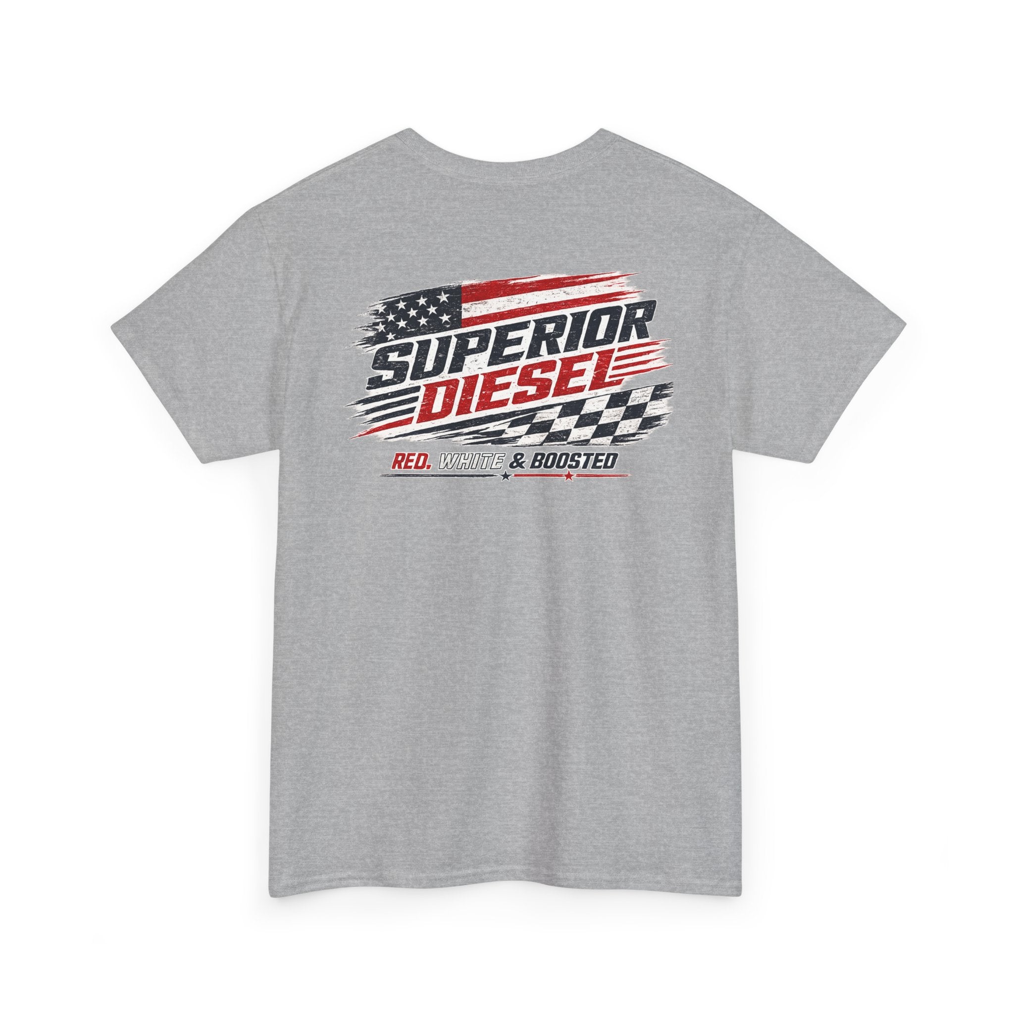 T-Shirt — Superior Diesel American Flag Racing Logo Tee