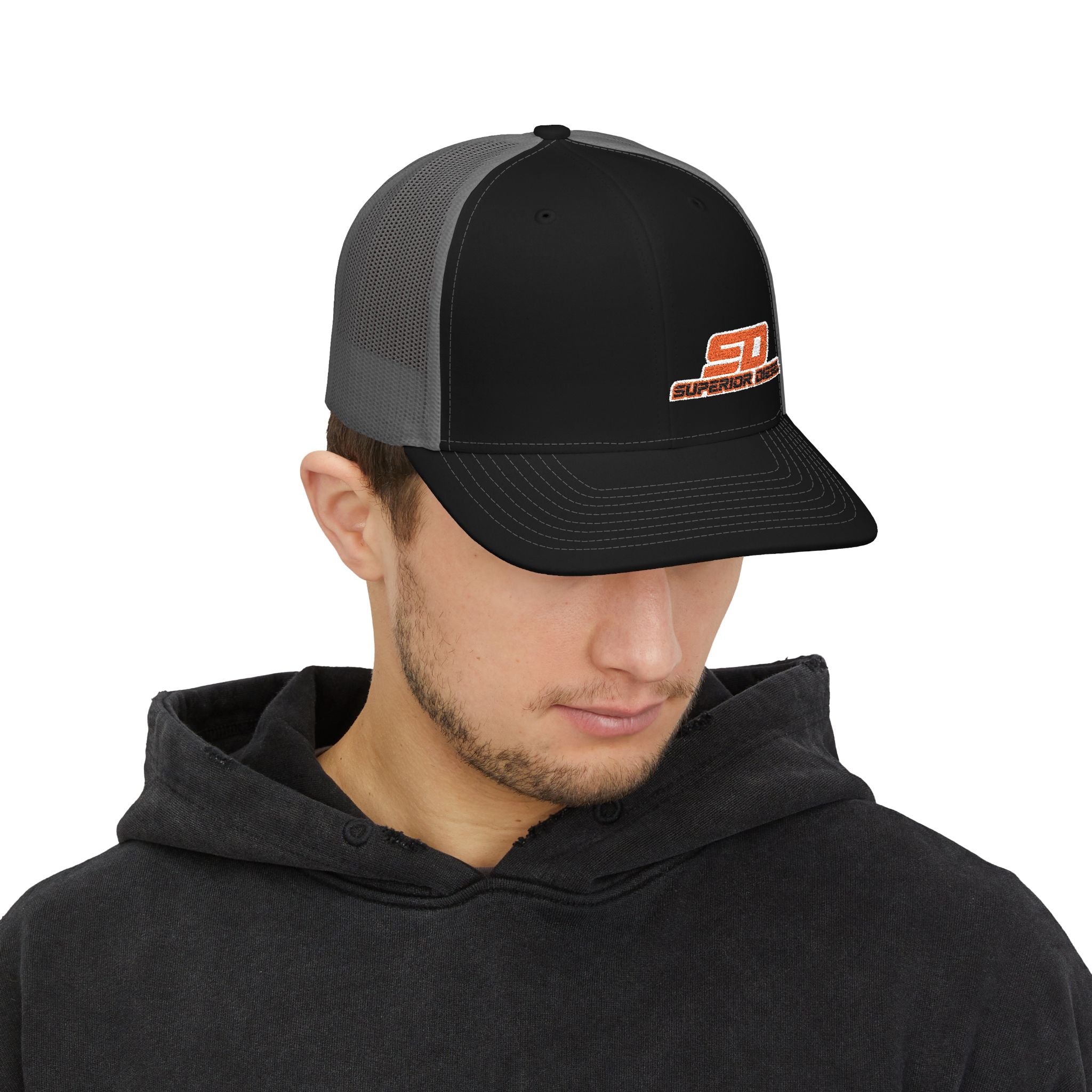 Trucker Cap - 'SD Superior Diesel' Embroidered Mesh Snapback