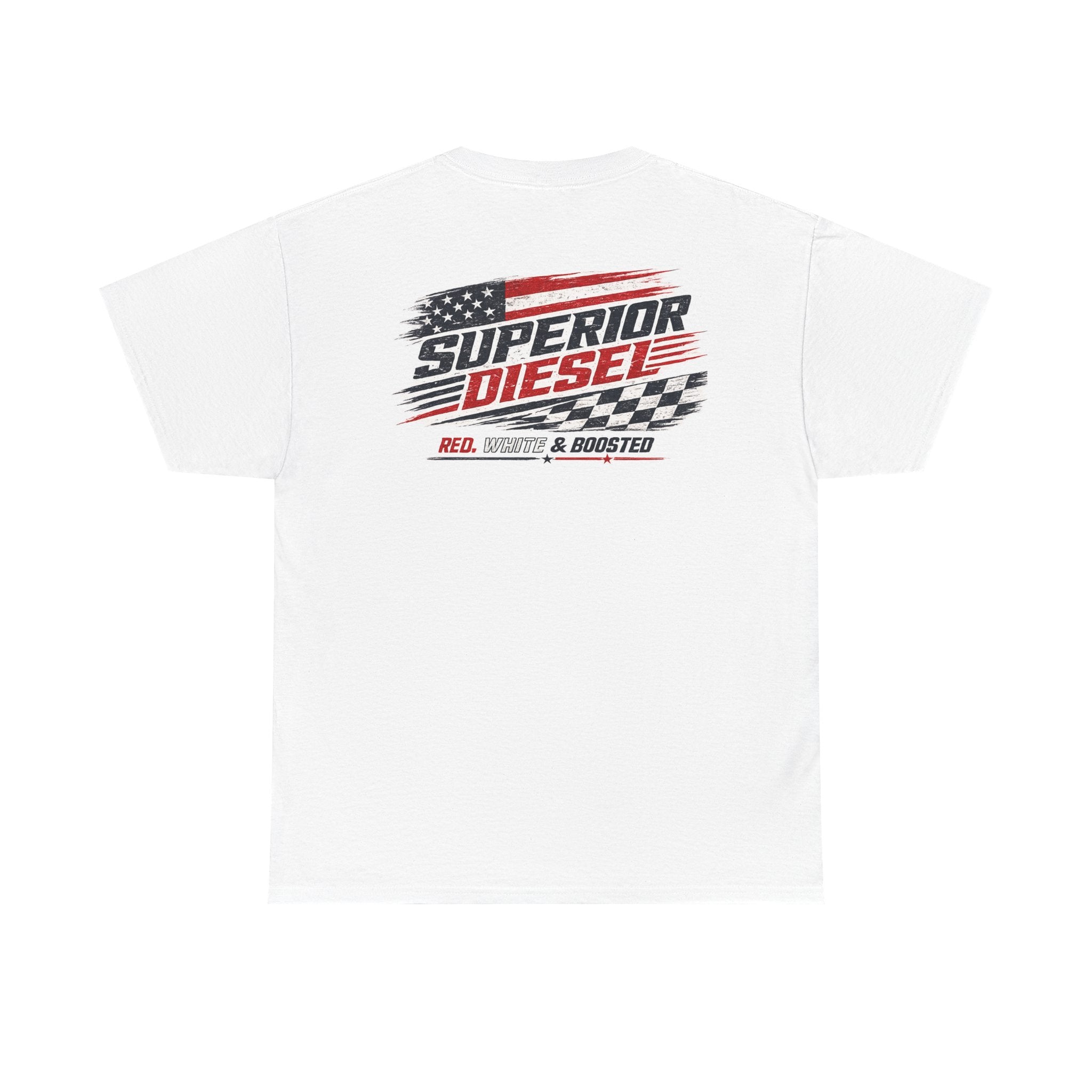 T-Shirt — Superior Diesel American Flag Racing Logo Tee