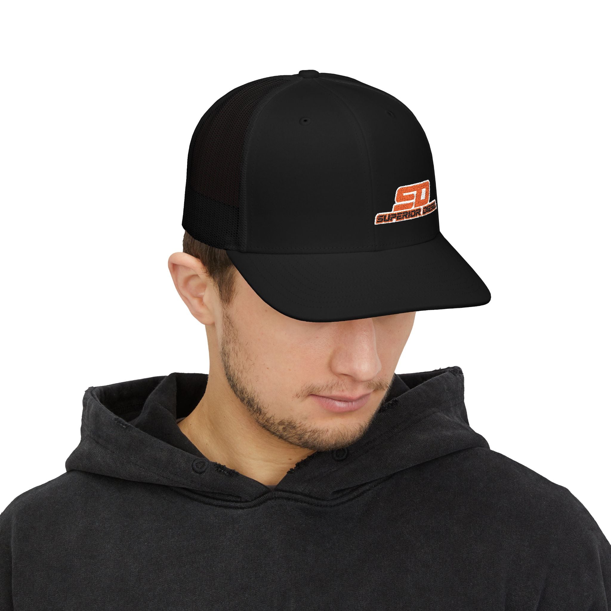 Trucker Cap - 'SD Superior Diesel' Embroidered Mesh Snapback