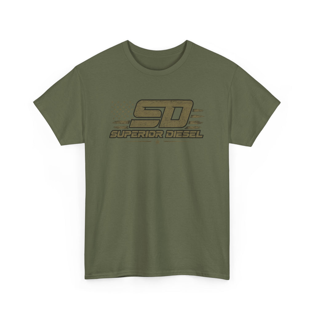 Superior Diesel Logo Tee — Patriotic Retro Trucking Shirt
