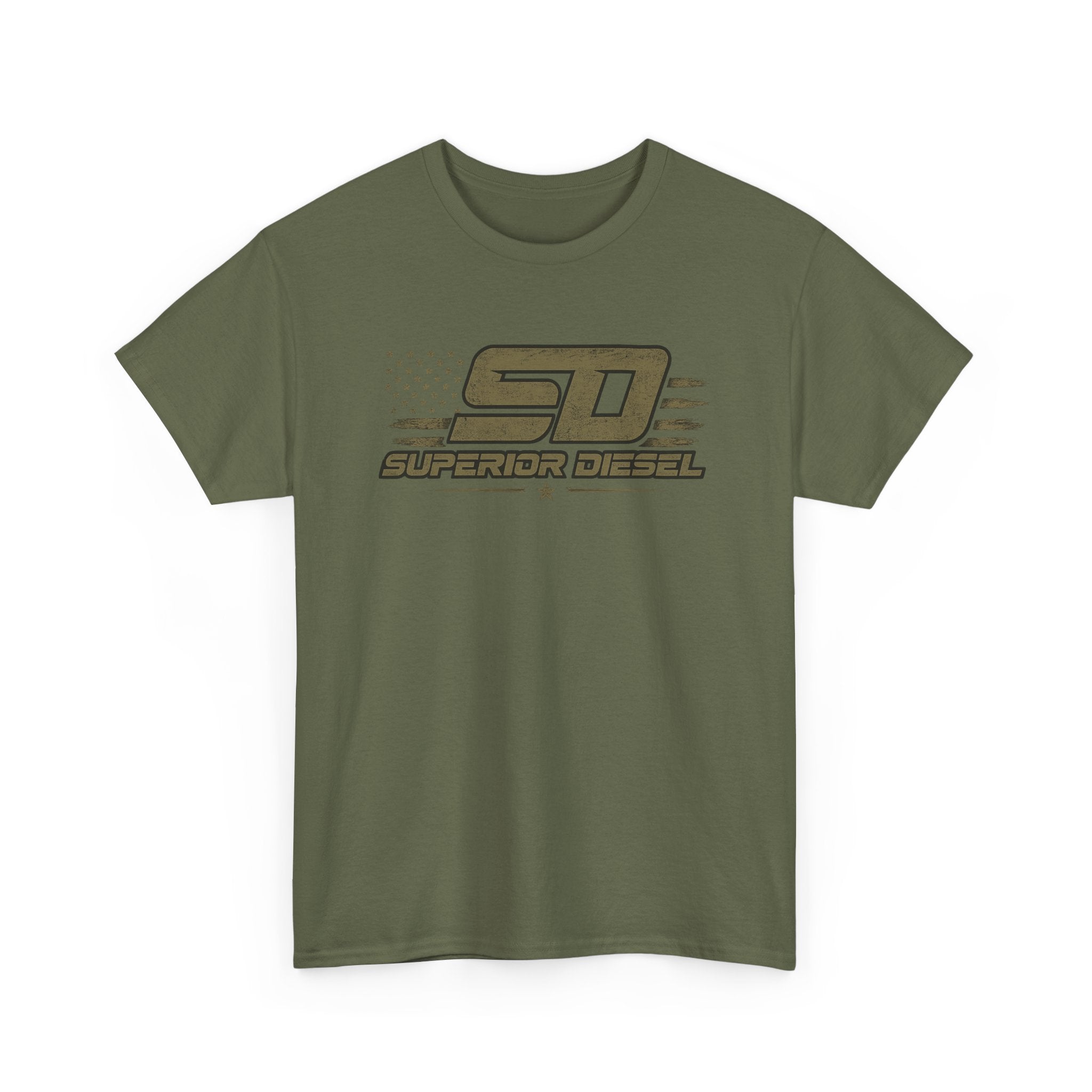Superior Diesel Logo Tee — Patriotic Retro Trucking Shirt