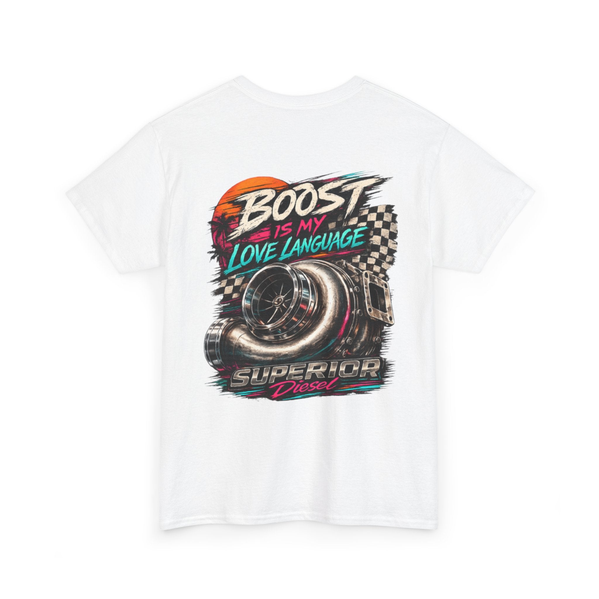 T-Shirt — “Boost Is My Love Language” Retro Turbo Racing Tee