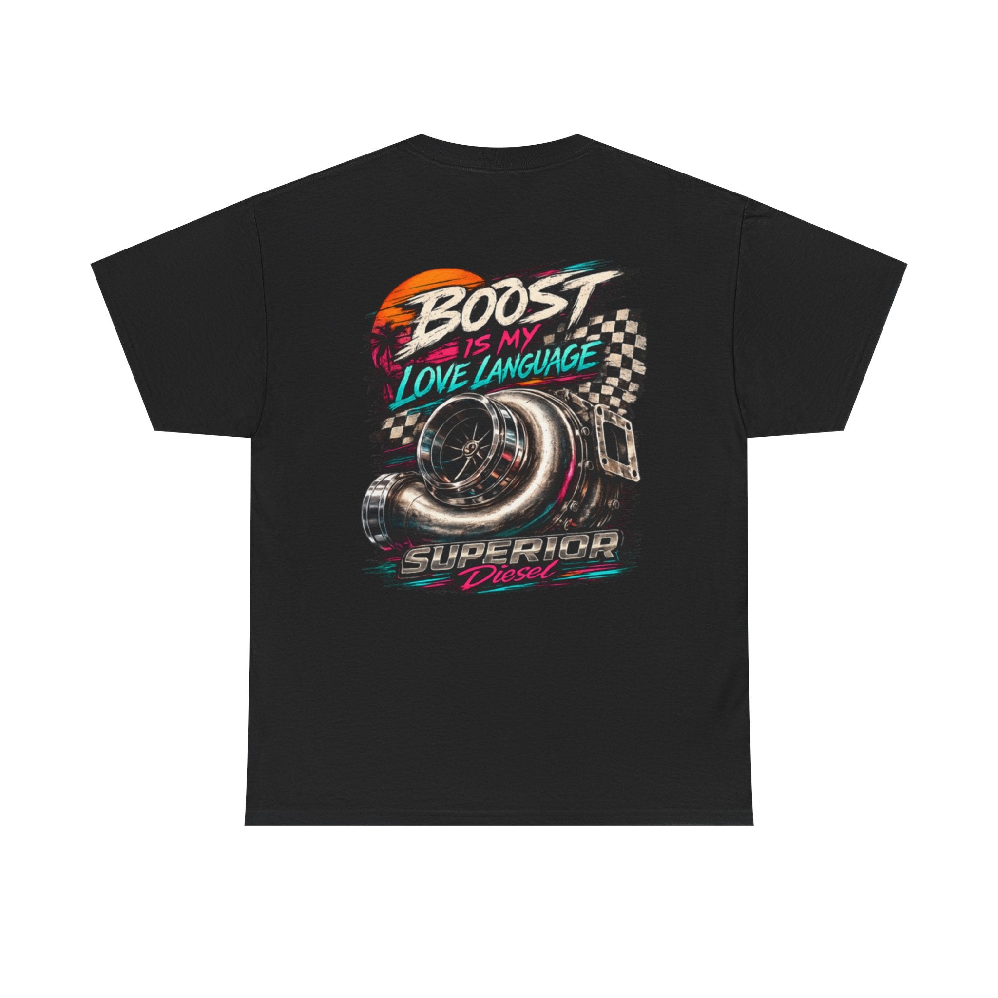 T-Shirt — “Boost Is My Love Language” Retro Turbo Racing Tee