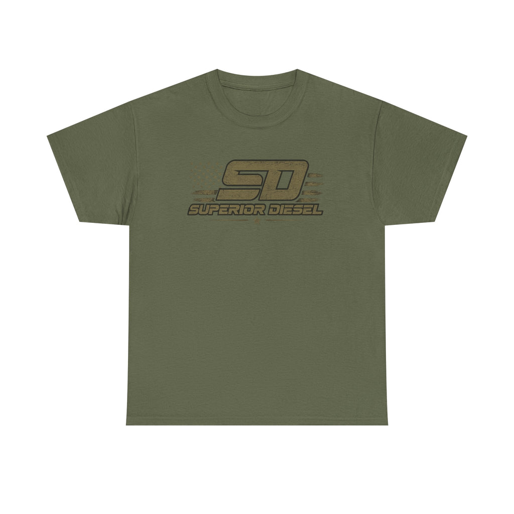 Superior Diesel Logo Tee — Patriotic Retro Trucking Shirt
