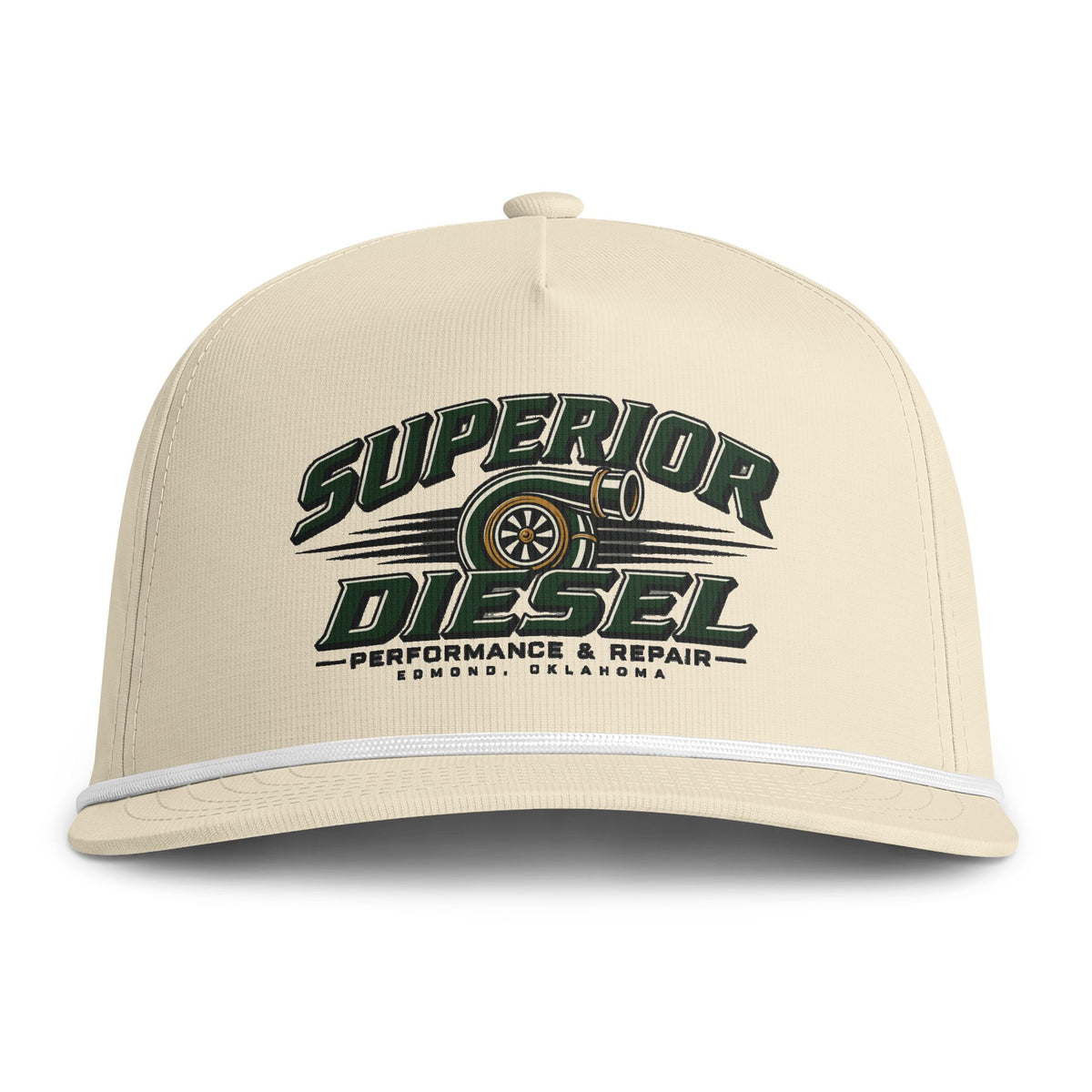 Superior Diesel Embroidered Rope Cap — Vintage Truck Performance Hat