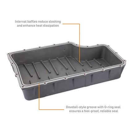 Mishimoto Aluminum Transmission Pan 6R140 - 2011-2019 Ford Powerstroke 6.7L