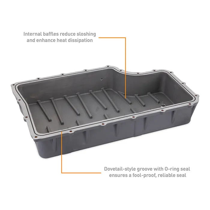 Mishimoto Aluminum Transmission Pan 6R140 - 2011-2019 Ford Powerstroke 6.7L